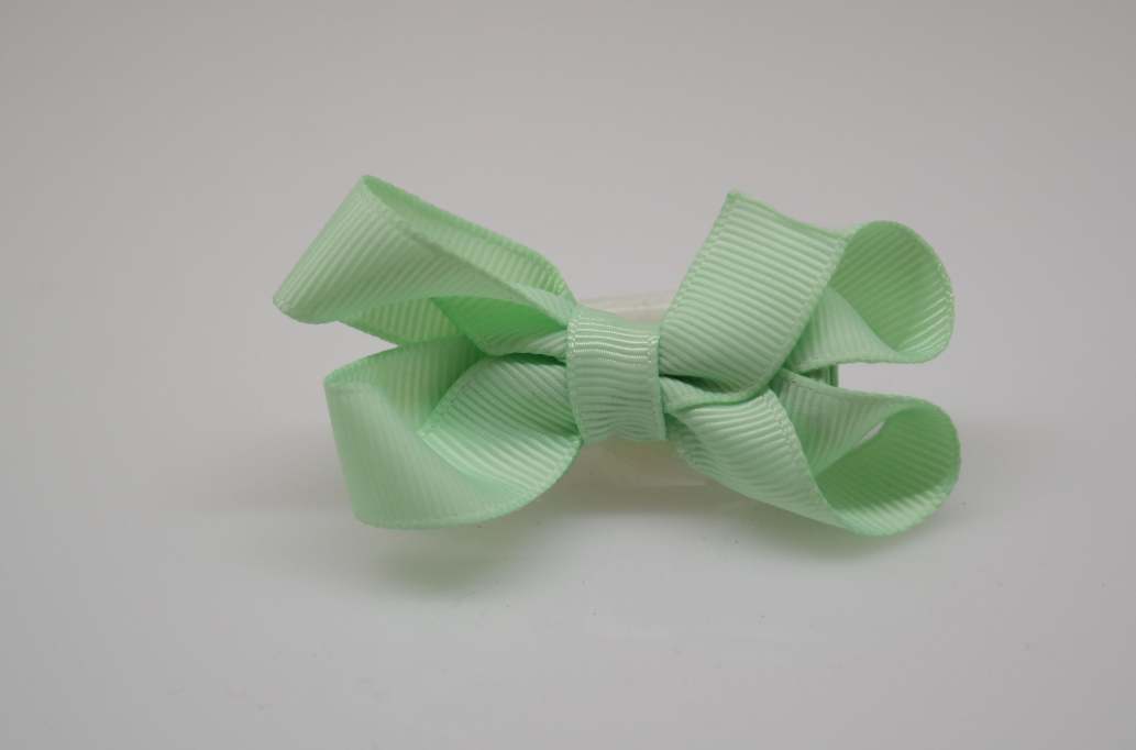 Small bowtique hair Bow with colors  Pastel Green